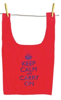 keep calm tote red