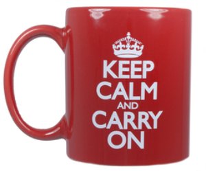 keep calm and carry on porcelain mug