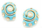 Shell Earrings Turquoise