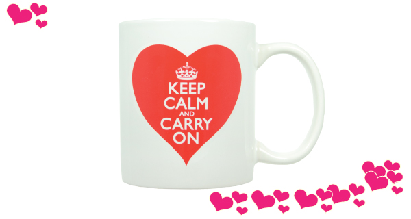 Keep Calm and Carry Mug with Heart