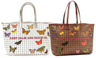 Keep Calm and Carry On White Brown Tote Bag